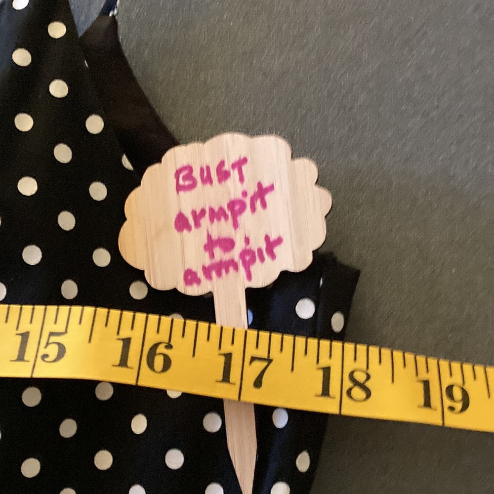 Jessica Howard size 12 polka dots lined  dress 97% cotton 2% spandex Made in USA - Picture 9 of 10